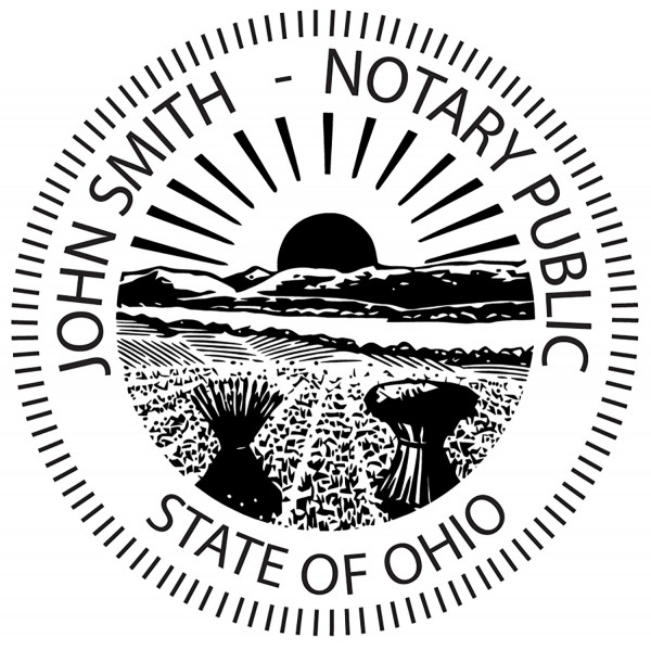 Ohio Notary Public Round Stamp | STA-OH02
