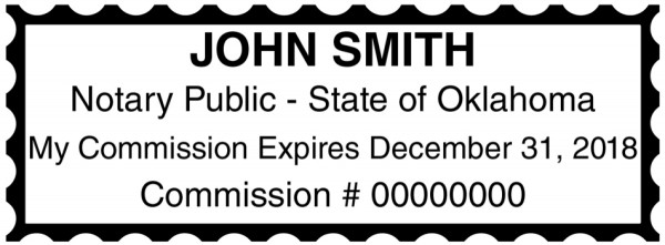 Oklahoma Public Notary Rectangle Stamp | STA-OK01