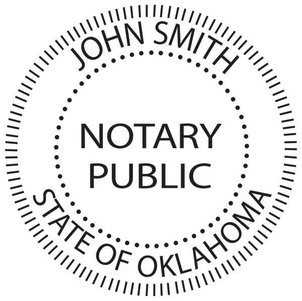 Oklahoma Notary Public Round Stamp | STA-OK02