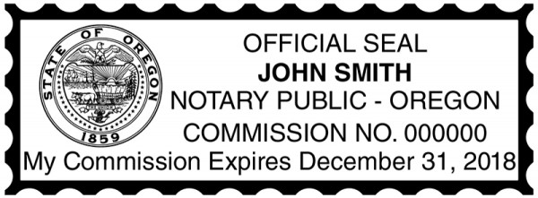 Oregon Public Notary Rectangle Stamp | STA-OR01
