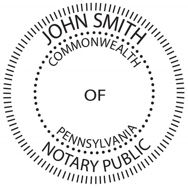 Pennsylvania Notary Public Round Stamp | STA-PA02