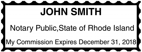 Rhode Island Public Notary Rectangle Stamp | STA-RI01