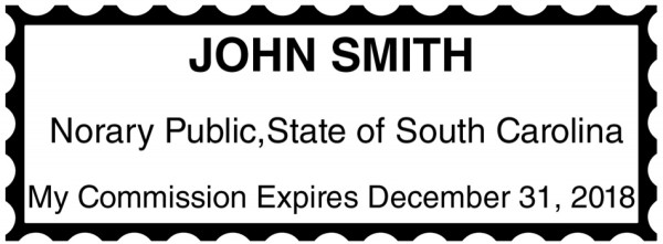 South Carolina Public Notary Rectangle Stamp | STA-SC01