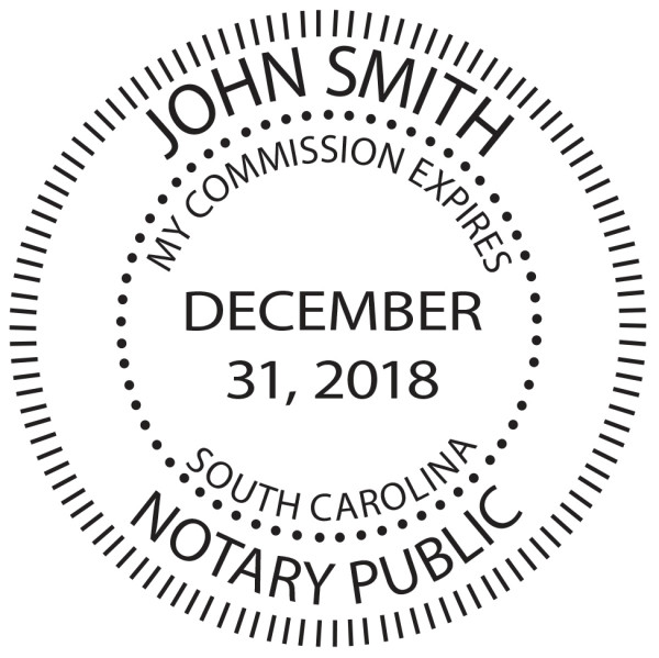 South Carolina Notary Public Round Stamp | STA-SC02
