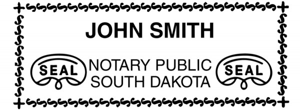 South Dakota Public Notary Rectangle Stamp | STA-SD01