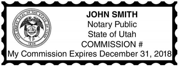 Utah Public Notary Rectangle Stamp | STA-UT01