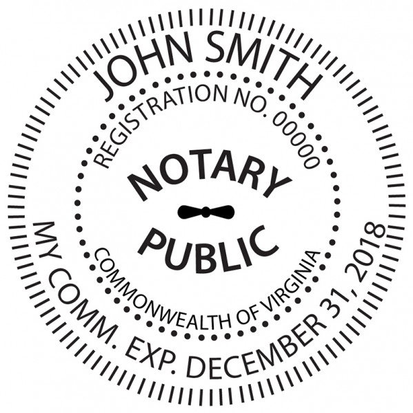 Virginia Notary Public Round Stamp | STA-VA02