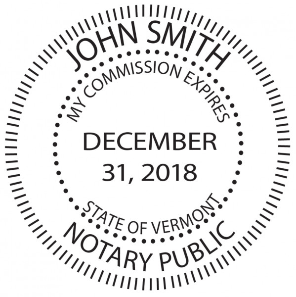 Vermont Notary Public Round Stamp | STA-VT02