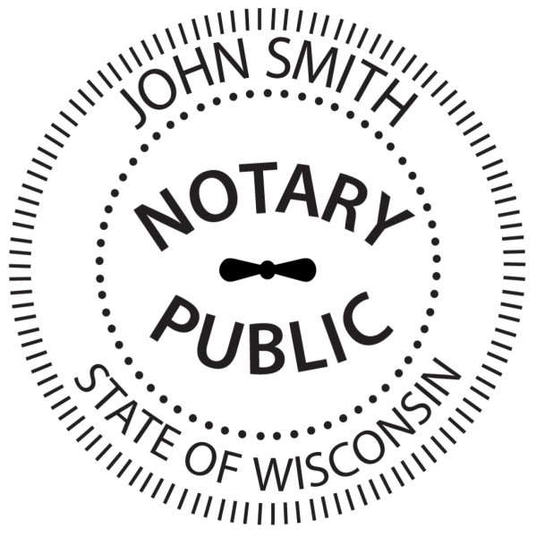 Wisconsin Notary Public Round Stamp | STA-WI02